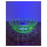 Uranium Depression Glass Bowl