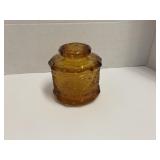 Amber Glass Candy Dish