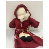 Vintage Handmade 14" Tall Santa Sock Man