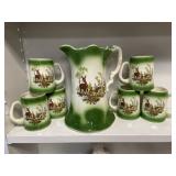 Wildlife Pitcher & (6) Mugs