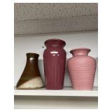 (3) Pottery Vases