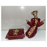 Oriental Figure & Box