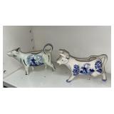(2) Dutch Themed Cow Creamers