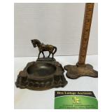 Brass Horse Ashtray