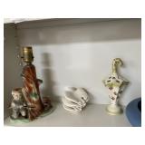Contents of Pottery & Items on Shelf