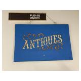 Hand-painted Antiques Sign