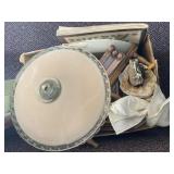 Glass Lamp Shade & Box Lot