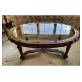 Ethan Allen Glass Top Coffee Table