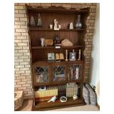 Book Shelf w/ Leaded Glass(?) 80" T x 44" W