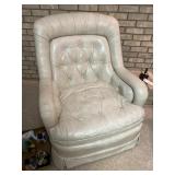 Leather(?) Swivel Chair