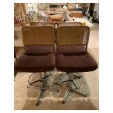 (4) Bar Stools - Wickerback
