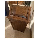 Solid Wood Trash Can