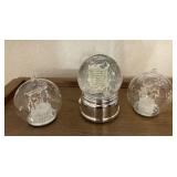 (3) Snow Globes