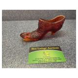 Amberina Glass Slipper