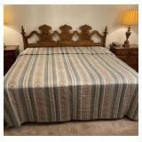 King Bed w/ Wooden Headboard & Mattress