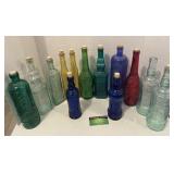 (13) Assorted Glass Bottles Collection
