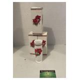 Crimson Poinsettia Collection Ceramic Vase