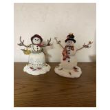 Lenox Snowman & Woman Figurines