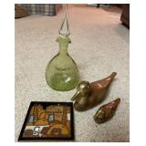 Brass Headed Wooden Ducks