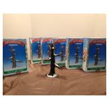 (6) Dickensville Collectibles Poly Oak Trees