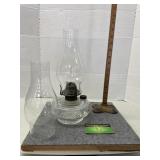 Vintage Kerosene Lamp w/ Glass Chimney