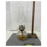 Kerosene Lamp w/ Glass Chimney