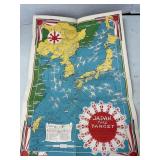 1944 Japan the Target Map & Pacific Battle Map