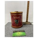 Vintage Velvet Pipe & Cigarette Tobacco Can