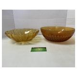 Amber Glass Serving Dishes