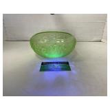 Uranium/Vaseline Glass Bowl