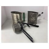 Vintage Flower Sifters & Potato Masher