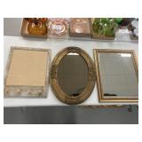 (2) Mirrors & Cork Board