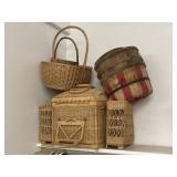 Assorted Baskets & Picnic Basket