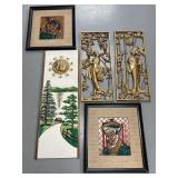 (5) Assorted Framed Asian Culture Photos