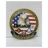 American Warriors Tin Sign