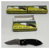 3 Navy Seal Folder 2 Pocket Knives