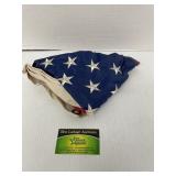 Indoor outdoor American flag