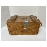 Stars & Stripes Wooden Firetrucks Box 18" x 10" x