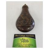 Non-Adjustable embossed copper powder Flask