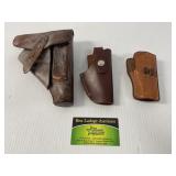 (3) Leather Holsters