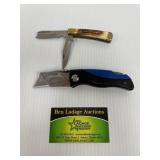 Utility Knife & Two Blade Pocket Knife