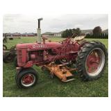 Farmall C Tractor with Woods 59 Belly Mower (Runs)