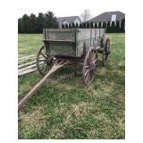 Wooden High Wheel Wagon - Bird Sell