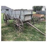 Wooden High Wheel Wagon - Bird Sell