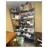 Metal Shelving and contents