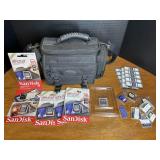 Memory Cards for digital cameras and camera bag