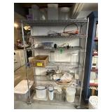 Metal Shelf With Contents