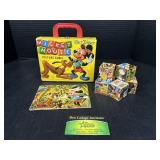 Antique Walt Disney Mickey Mouse Picture Cube Toy