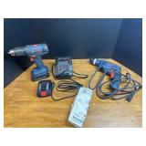 Bosch Drills one Battery and one Corded