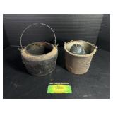 Large Antique Melting Pot